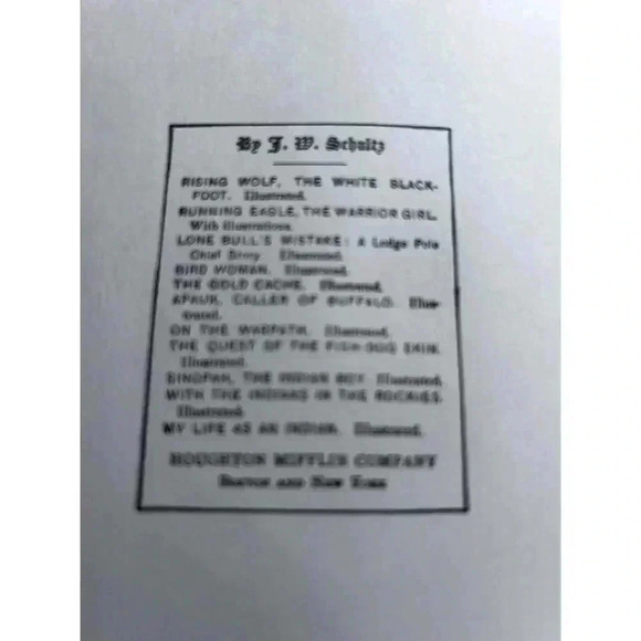 James Willard Schultz - Rising Wolf The White Blackfoot - Western Juv. Fiction - Picture 12 of 16